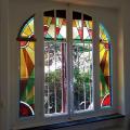 Baie vitree vitrail art deco maison a lyon 69004