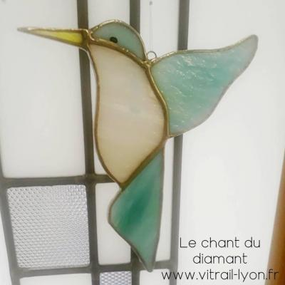 Colibris verre et tiffany realisation de marion rusconi lyon 69