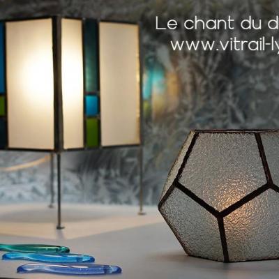 Le chant du diamant photophore vitrail lyon creation 1