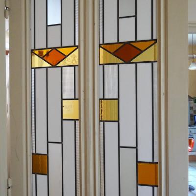 Le Chant du Diamant  - Vitrail art deco creation sur mesure - Lyon